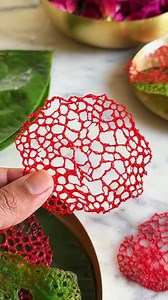 Diwali is all about making show-stopping desserts and this is the best way to make beautiful-looking Coral tuiles for all your yummy delights🥰 These are actually one of the easiest decorations to make and are sure to elevate your desserts and make them stand out on special occasions ❤️ Ingredients ✨1 tbsp sugar ✨1 tbsp flour ✨1/2 cup oil ✨1/2 cup water ✨Fool gel colour of your choice Method 1. In a mixing bowl, combine water, flour, vegetable oil and a few drops of food coloring until you reach