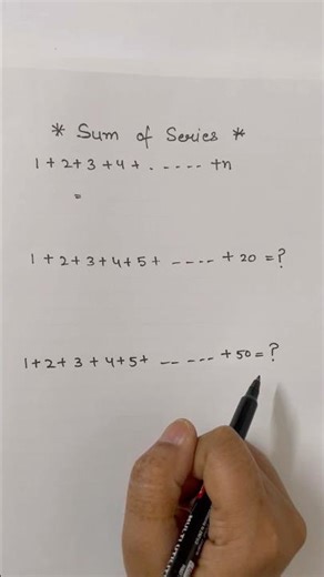 Sum of consecutive numbers!!! #maths #youtubeshorts #mathstricks #education #addition LAST ONE ???