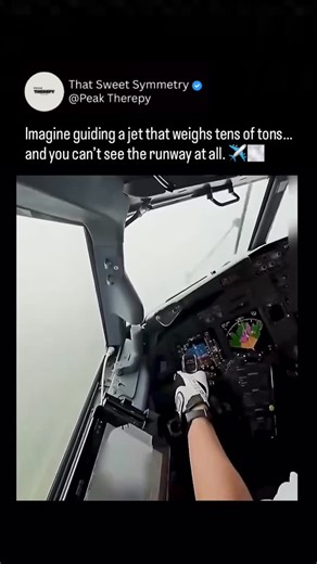 That Sweet Symmetry on Instagram: "🔹 Instrument Landing System (ILS) The runway sends invisible radio signals that guide the plane: • One signal keeps the jet aligned left or right • Another controls the descent angle 🔹 Autopilot does the landing In extreme conditions (Category III ILS), the aircraft: • Touches down • Keeps straight • Applies brakes all automatically, without pilot vision. @peak_therepy follow If you like the contant"