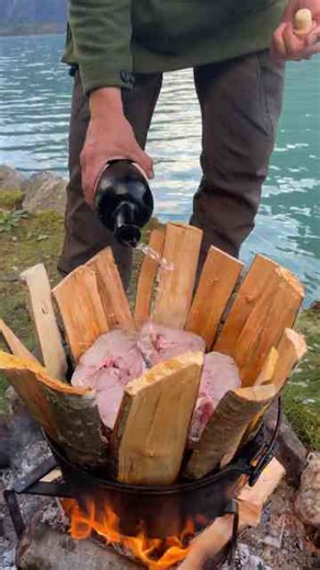 Easy outdoor cooking with a giant fish and real fire flavor