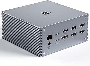 Tiergrade USB-C Docking Station with Dual 4K HDMI & DP, 6 USB Ports, SD/TF Card Slots, 60W USB-C PD Charging, Triple Display for Windows USB 3.1 Gen 2 Systems - Not for Mac OS