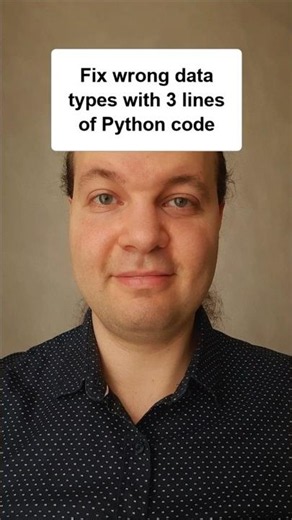 Fix wrong data types with 3 lines of pandas code #shorts #python #pandas