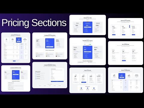 🚀 8 New Pricing Sections – Free Download | 171 Bootstrap Blocks, Responsive Design & Modern UI