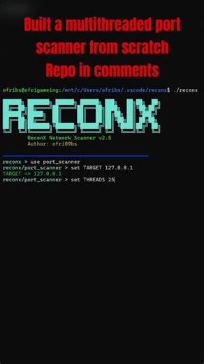How fast is a custom C port scanner? #networking #hacker #nmap #cprogramming