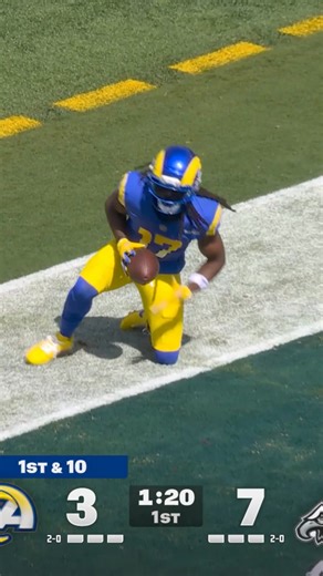 Throwin’ gems this season 💎 · More highlights on youtube.com/@LARams | Los Angeles Rams