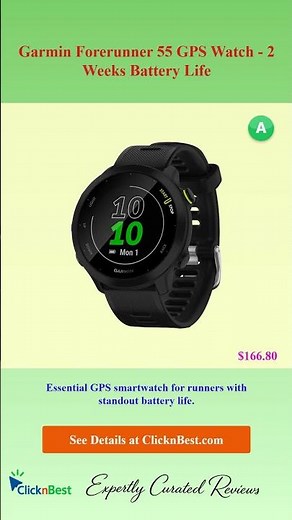 Garmin Forerunner 55 GPS Watch - 2 Weeks Battery Life