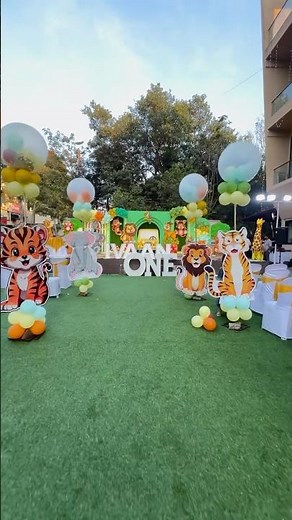jungle theme birthday decoration ideas at home,balloon decoration ideas for birthday party jungle
