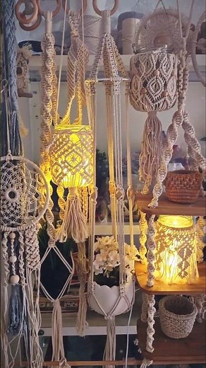 Macrame Plant Hangers and Lanterns #macrame
