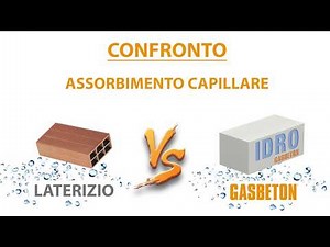 Confronto assorbimento capillare: Laterizio Vs Blocco Idro GASBETON