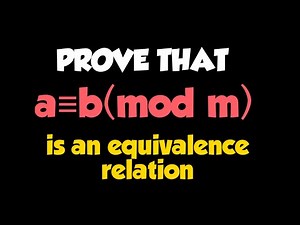 Prove that Congruence relation is an equivalence relation || Theorem || Number Theory