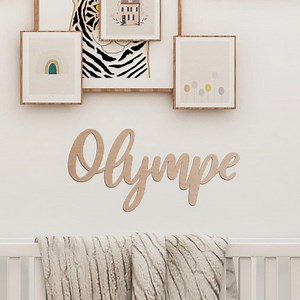 Prénom en bois pour décoration de chambre enfant - Idée cadeau naissance personnalisé - Décoration murale - Déco bois bébé - Etsy France