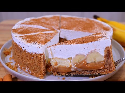 EASY, FAST AND EASY BANOFFEE PIE! | BANANA PIE WITH DULCE DE LECHE AND WHIPPED CREAM