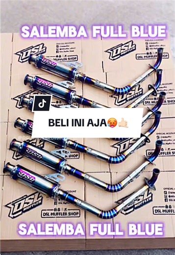 Siapa yang pengen keren? tinggal beli knalpot dsl salemba full blue aja di jamin keren😋🤙🏻 #dslmuffler #knalpotsalemba #knalpotracing #anakmotor #promomakanharian