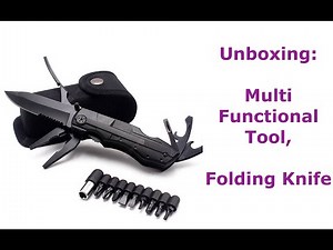 UNBOXING : Outdoor Camping Survival Multifunctional Folding Knife, Multifunctional Tool