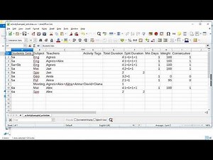 How to add activities by csv into FET