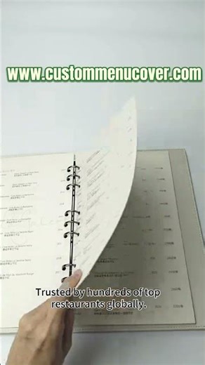 9-Ring Menu Binder A4 | Custom Cover for Restaurants #menucover #9ringbinder