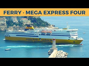Departure of ferry MEGA EXPRESS FOUR, Nice (Corsica Sardinia Ferries)