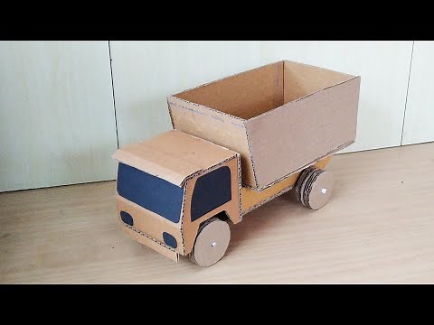 How To Make RC Tipper Truck From Cardboard || Very Simple || The Crafts Crew