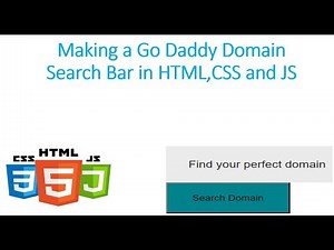 Making a Go Daddy Domain Search Bar in HTML,CSS and JS