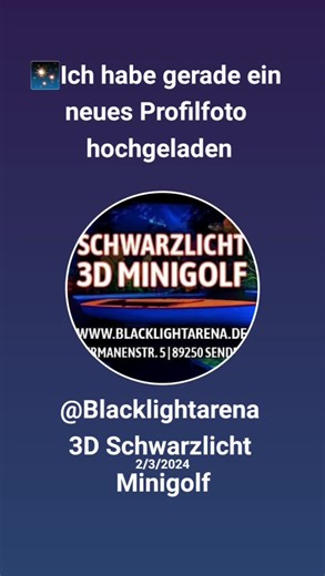 Blacklight Arena 3D Minigolf (@www.blacklightarena.de)’s videos with Originalton - Blacklight Arena 3D Minigolf