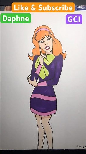 HOW TO DRAW DAPHNE BLAKE / SCOOBY DOO - Timelapse sketches