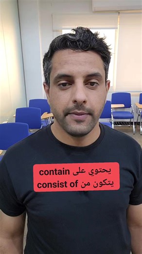 What's the difference between contain and consist ما هو الفرق بينهم contain يحتوي على consist of يتكون من #تعلم_اللغة_الإنجليز #اللغةالانكليزية #englishlesson #تعليم_اللغة_الانجليزية #English | حسين فرحان ذياب