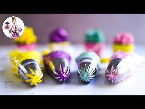 4 Beautiful Rare Jumbo Piping Tips and How to Use Them | Easy Buttercream Frosting | Cupcakes Cakes