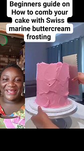 Beginners guide on How to comb your cake with Swiss marine buttercream frosting Video Credit @cakesbydammies_yyc | Irresistiblecake/funnyv