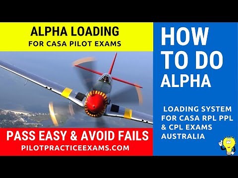 Alpha Loading Chart For CASA RPL PPL CPL Pilot Exams, Flight Training & Learn To Fly