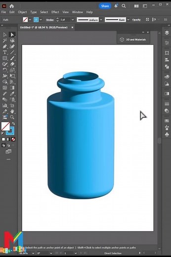 Cool 3D Bottle Design in Illustrator! 🧴✨