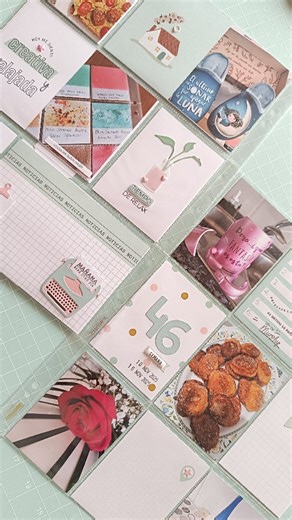 A r a n t x a | Scrapbookig | Project Life | Lacres on Instagram: "Hola holiiiii!!!!! 🌸 Hoy toca un poquito de #projectlife y ya estamos en la semana 46. 🌸 Os enseño cómo hago normalmente las semanas. 1º Coloco las fotos 2º Coloco las tarjetas 3º Y después ya me pongo a decorar y a jugar con los materiales que es la parte más divertida para mi 🌸 Con el kit de @scrap.your.life no necesitas mucho más, además siempre contamos con algún extra como el troquel de máquina de escribir de este mes de 