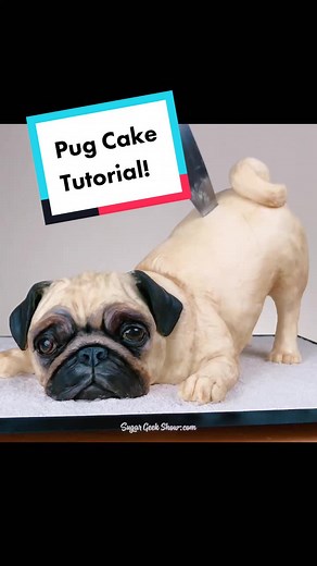 She THICK! New cake tutorial by the incredible @sideserfcakes 😱😱😱sign up 👉🏼 www.sugargeekshow.com #cakedecorating #caketutorial #pugsoftiktok