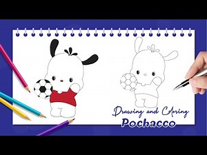 How to Draw Pochacco Easy | Sanrio drawing and coloring Step by Step | Cartoon character drawing
