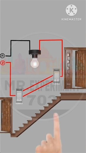 2 Way Switch Connection Wiring circuit diagram 😲😮😱😱#shortsfeed #trending #viralvideo #shorts