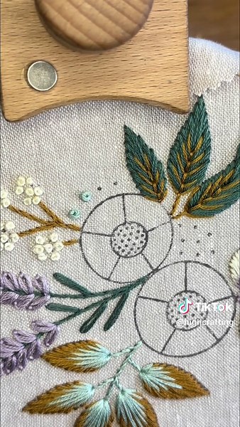 Youre going to love this kit!!! While it does have slightly advanced elements, the video tutorial will give beginners the support they need to stitch this design with confidence! #embroidery #embroiderykit #stitchtutorial #springcrafts #floralembroidery #embroideryart