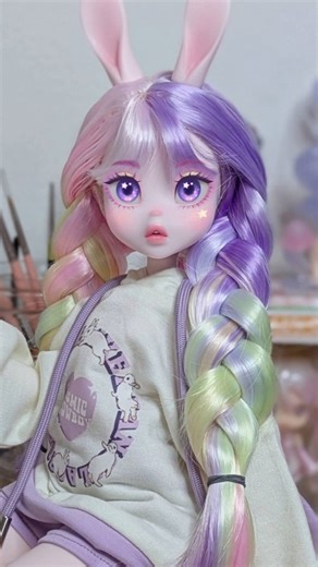 MJ Hsu | Here's how I plan my custom BJD dolls using Procreate on iPad! She's a bunny girl doll by artist @rap1993 #dollrepaint #bjddoll... | Instagram