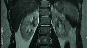 MRI scan screen animation. Computed medical tomography MRI. Diagnosis medical data