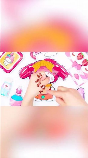 Sweet Princess Melody 🌷 Paper DIY 🍓 | ASMR Makeup & Dress Up