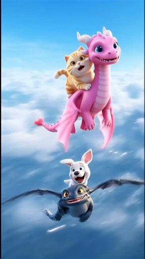 Cat & Dog Dragon Ride Gone Wrong! | Funny Ride | #shorts