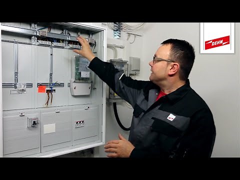 Installation of a DEHNshield lightning current arrester (downstream from the meter) | Part 1/3