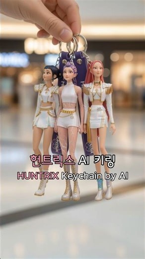 HUNTRIX Keychain v3 by AI. 케데헌 헌트릭스 AI 키링 #kpopdemonhunters