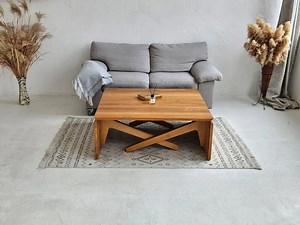 Adjustable Height Transformer Table 2-in-1 – Solid Wood Folding Coffee and Dining Table – Space-saving Expandable Table for Home and Office - Etsy