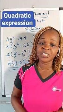 simplify quadratic expression using difference of two squares #maths #education #quadratics