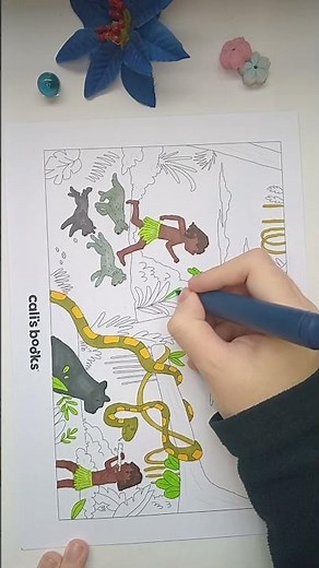 Coloring the Jungle Book 🌿 Free Printable for Kids! | Cali's Books