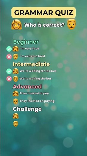 English Level Quiz #whoiscorrect