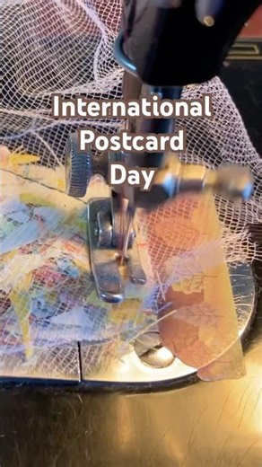 Reuse fabric scraps #fabricpostcard #worldpostcardday #ideas #shorts #sewing