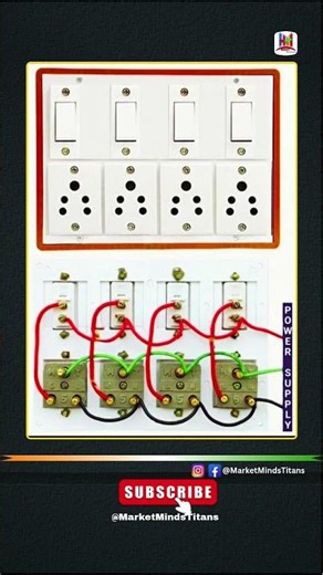 How to Wire 4 Sockets Like a PRO 💡 | No Tools? No Problem! #shorts #electronic