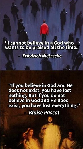 praise vs wager | pascal & nietzsche on belief #faith #belief