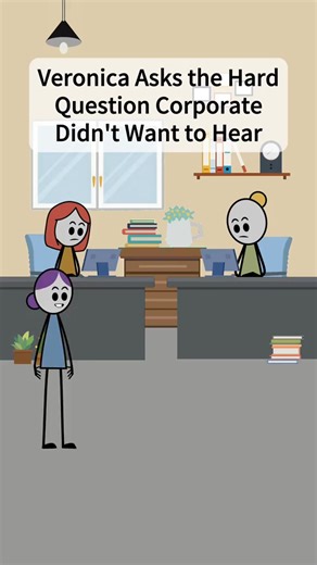 Veronica asks the hard question corporate didn’t want to hear. #corporatelife #workplace #manager #animation #foryou | Likey Animation