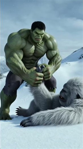Hulk vs Yeti – Brutal Snow Mountain Fight in Freezing Blizzard 😱 Who Survives?
